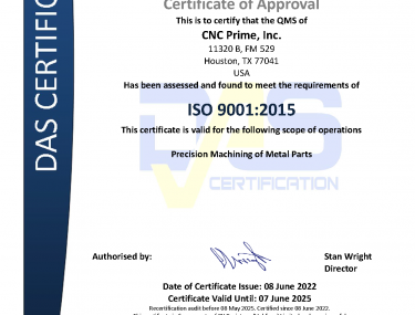 We are ISO 9001:2015 Certified.